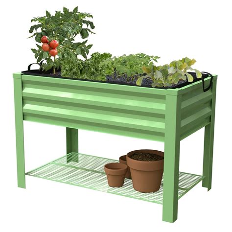 standing metal planter box|stand up garden planter box.